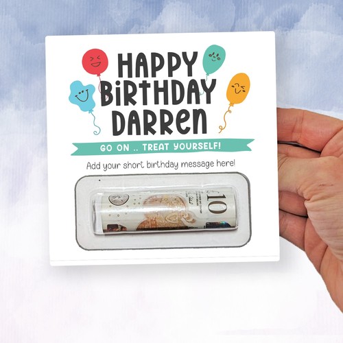 Personalised birthday money - personalised,