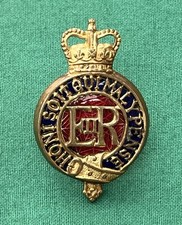 The Household Cavalry "EiiR" G&E- Genuine British Army Military Forage Cap Badge