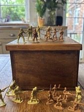 Wooden Box Of 68 Plastic