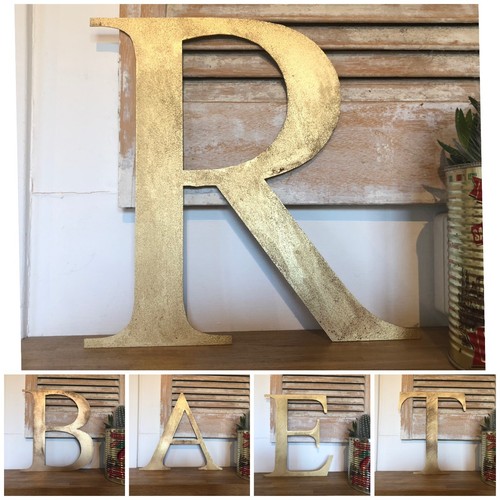 Gold metal letters - gold,