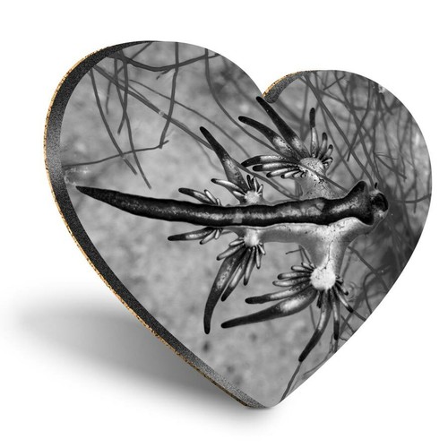 Heart mdf coasters - -, bw