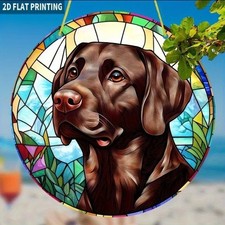 Chocolate Labrador Suncatcher