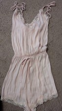 BOUX AVENUE  POWDER PINK SANDWASHED SATIN TIE TEDDY  SIZE UK 10 BNWOT  RRP £35