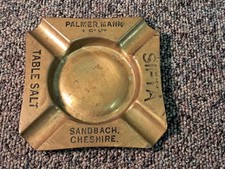 Palmer Mann & Co ltd Table Salt Sandbach Cheshire Ash Tray - Vintage Brass