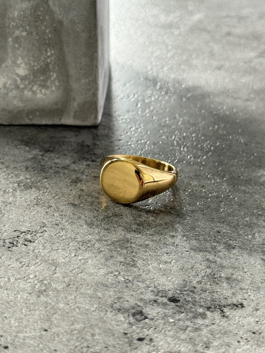 Gold 18k plated signet - 18k, ring