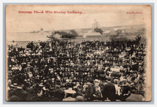 Postcard Cornwall Gwennap Pit A Whit-Monday Gathering  Argall's Pmk Hayle 1904