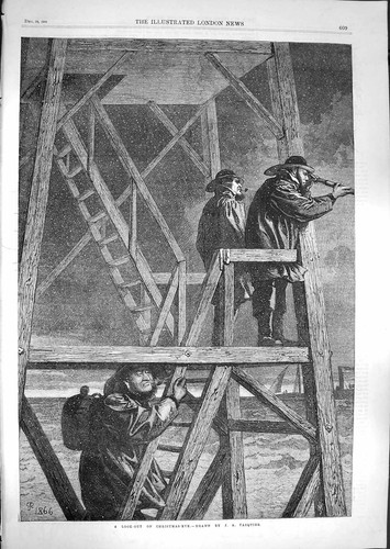 Old antique print 1866 - old,