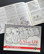 PETTER PJ1 & PJ2 SERIES DIESEL ENGINE ORIGINAL OPERATORS INSTRUCTION HANDBOOK