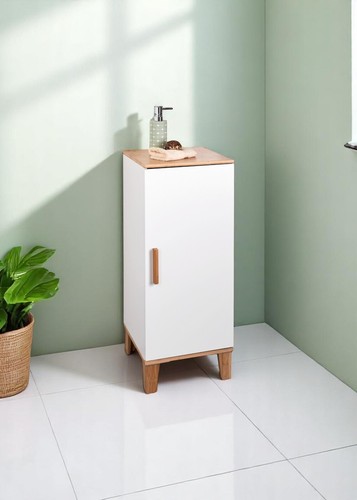 White bathroom cabinet storage - white,