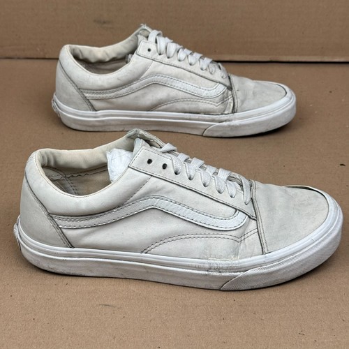 Vans old skool - white, leather
