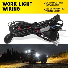 LED Light Bar Wiring Kit Harness Driving Offroad w/ Fuse & Relay Switch 1-leads