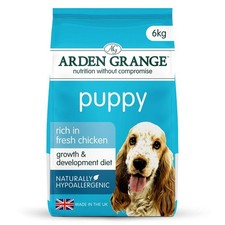 Arden Grange Puppy / Junior 6kg Chicken Premium Complete Dog Food Dry Damaged 