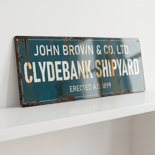 Clydebank shipyard sign 28cm - clydebank,