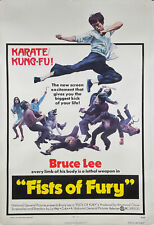 Bruce Lee Fists of Fury (1973) Linen backed original U.S one sheet