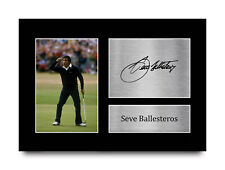 Seve Ballesteros Signed Pre Printed Autograph A4 Photo Gift For a Golf Fan