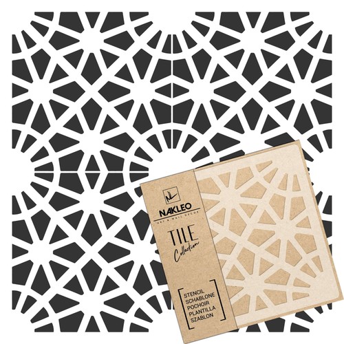 Reusable plastic tile stencil - reusable,