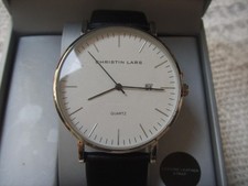 CHRISTIN LARS WATCH CHL 309A SCANDINAVIA DESIGN BOXED LEATHER STRAP NOT WORN