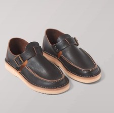 Toast X Fracap Brown Leather Buckle  Shoes UK4/37- Generously Sized-