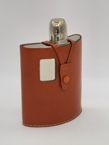 Vintage 1950s hip flask - hip,