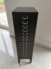 Vintage Tall Slim Office Drawers 1950/60’s Brown