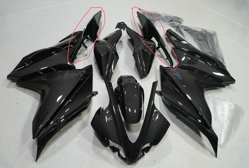 Carbon fiber tail left - carbon, left&right