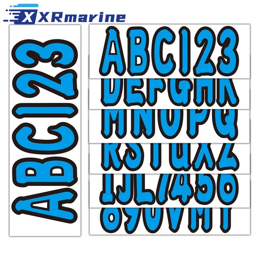 Blue boat letter and number - boat,