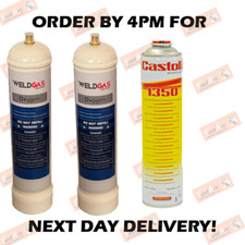 2 X WELDGAS FITS CASTOLIN OXY