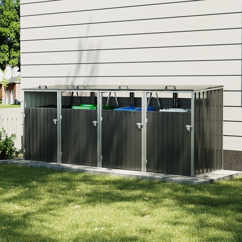 Four triple wheelie bin - four,