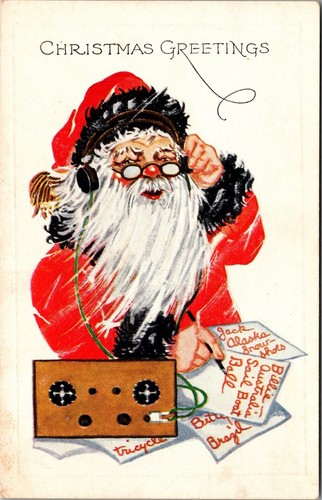 Antique christmas postcard - antique,
