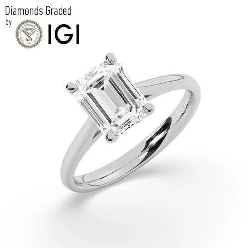 Emerald solitaire labgrown - ,
