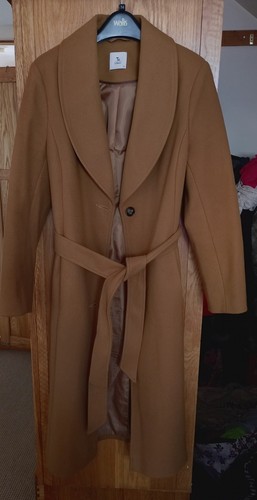Ladies long belted coat - ladies,