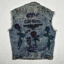 Vintage Levi's Denim Battle Vest Men's Sz Large Guns N’ Roses 80s Trucker Type 3