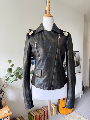 Versace jeans black leather - black,