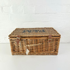 Fortnum and Mason F&M Wicker Hamper Basket , 42cm x 26cm x 19cm #232