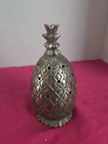 Silver plated metal pineapple - silver-plated,