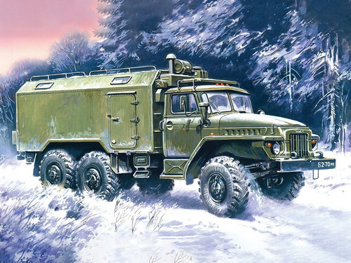 Icm ural 375a command - 1/72,