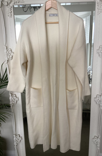 Mango heavy offwhite coatigan - heavy,