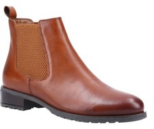 Hush Puppies Sammie Womens Tan Casual Smart Chelsea Pull On Ankle Boots