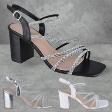 LADIES WOMENS BLOCK HEEL