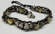 SKULLS STONE BEADS BRAIDED