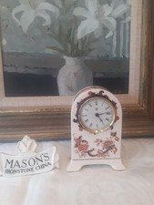 Mason's Mandalay Blue Mantle Clock - Working Order - 1st Quality
