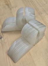 Pair of White Banded Onyx /