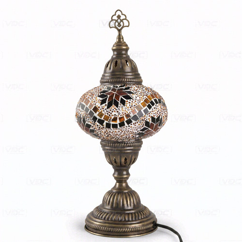 Brown turkish mosaic table - brown,
