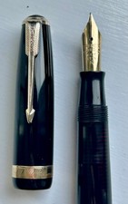 Parker Vacumatic Major Black Fountain Pen - Serviced