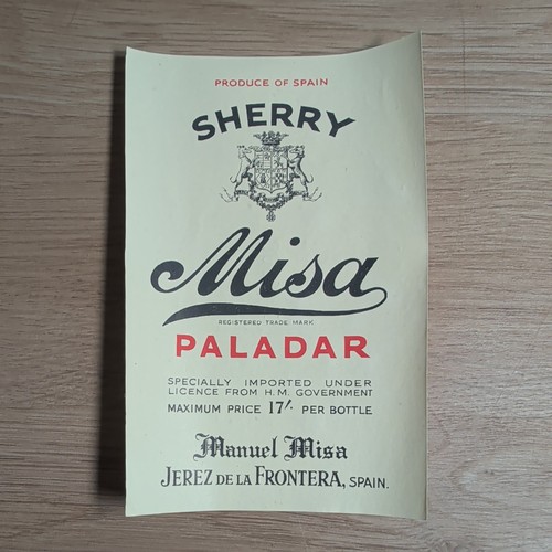 Vintage misa paladar sherry - misa,