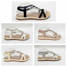 WOMENS FLAT DIAMANTE SANDAL