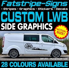 to fit FORD CUSTOM LWB GRAPHICS STICKERS DECALS CAMPER VAN MOTORHOME