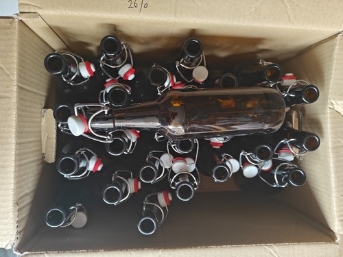 Used brown glass 500ml - brown,