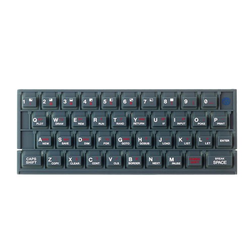Rubber keyboard mat dark - rubber, in