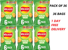 Walkers Pickled Onion Crisps Box of 36 x 25G  NEW STOCK